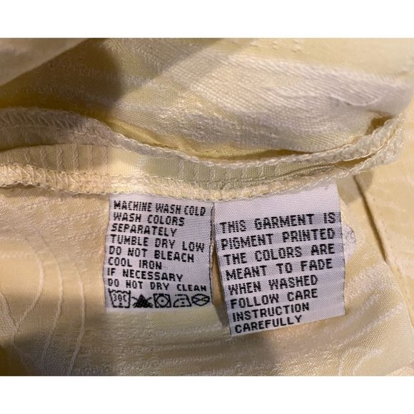 Tommy Bahama Hawaiian Shirt XL, 100% Silk, Yellow with Pineapple Pattern over Ye - Picture 5 of 5